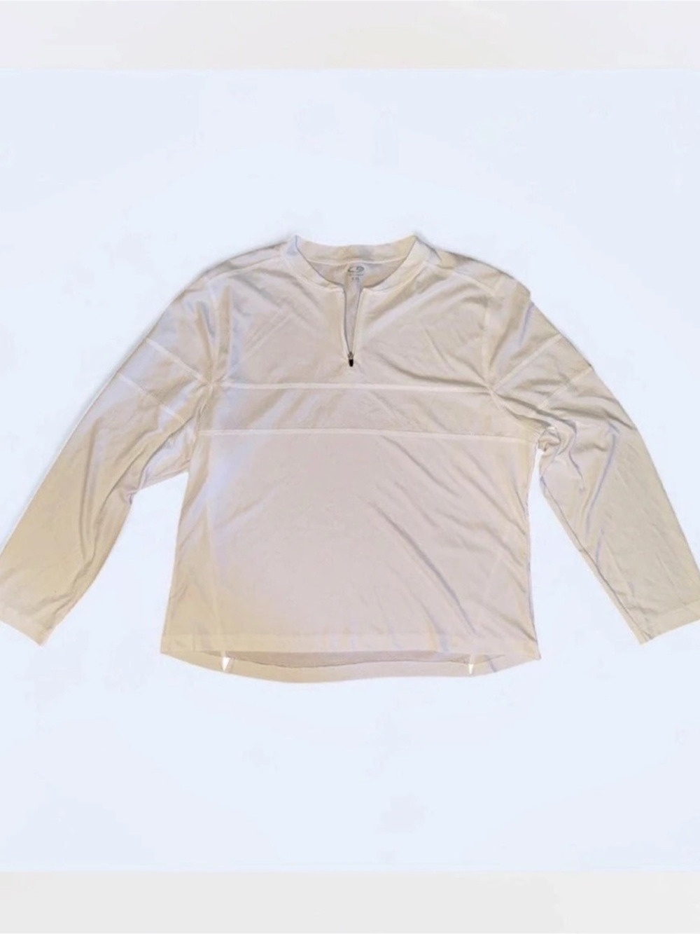 Champion Duo Dry Quarter-Zip Long Sleeve Performance Pullover White XXL